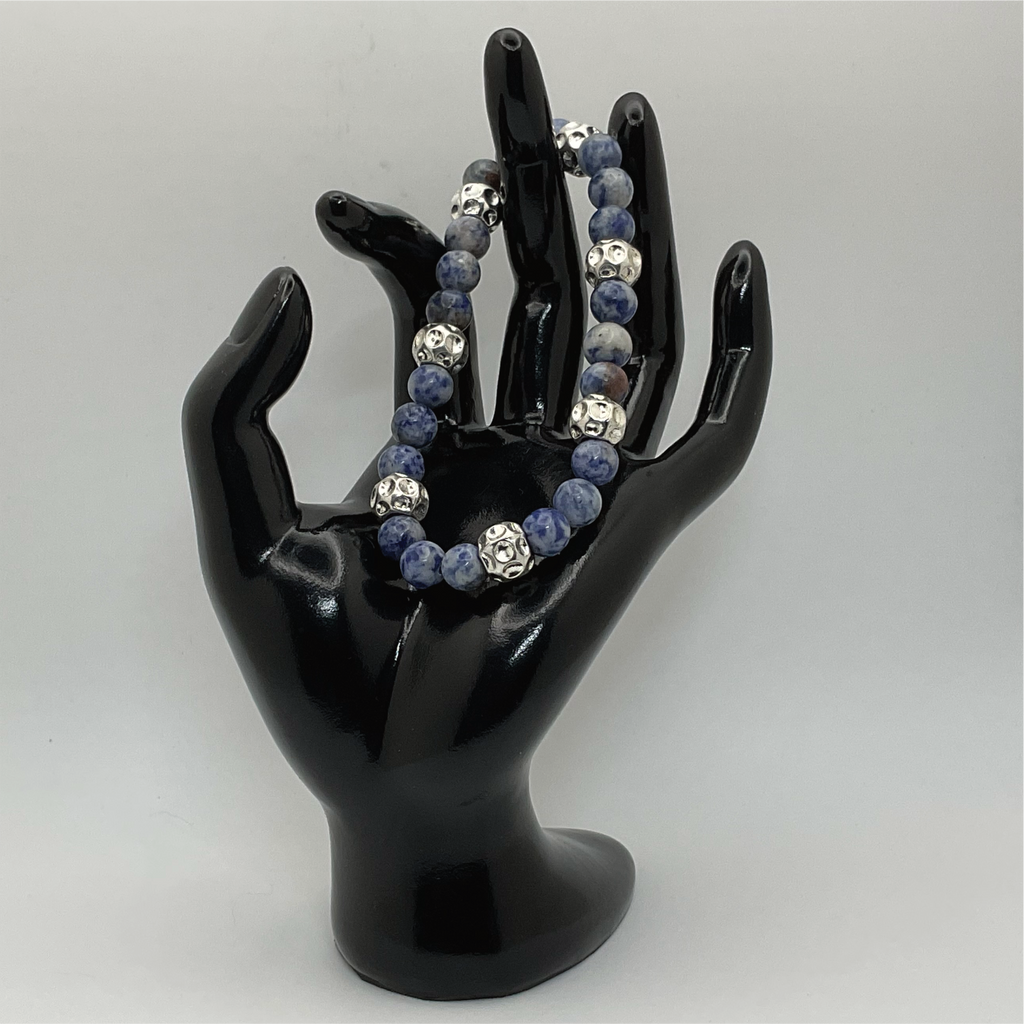 Sodalite Bracelet with Silver Spacers