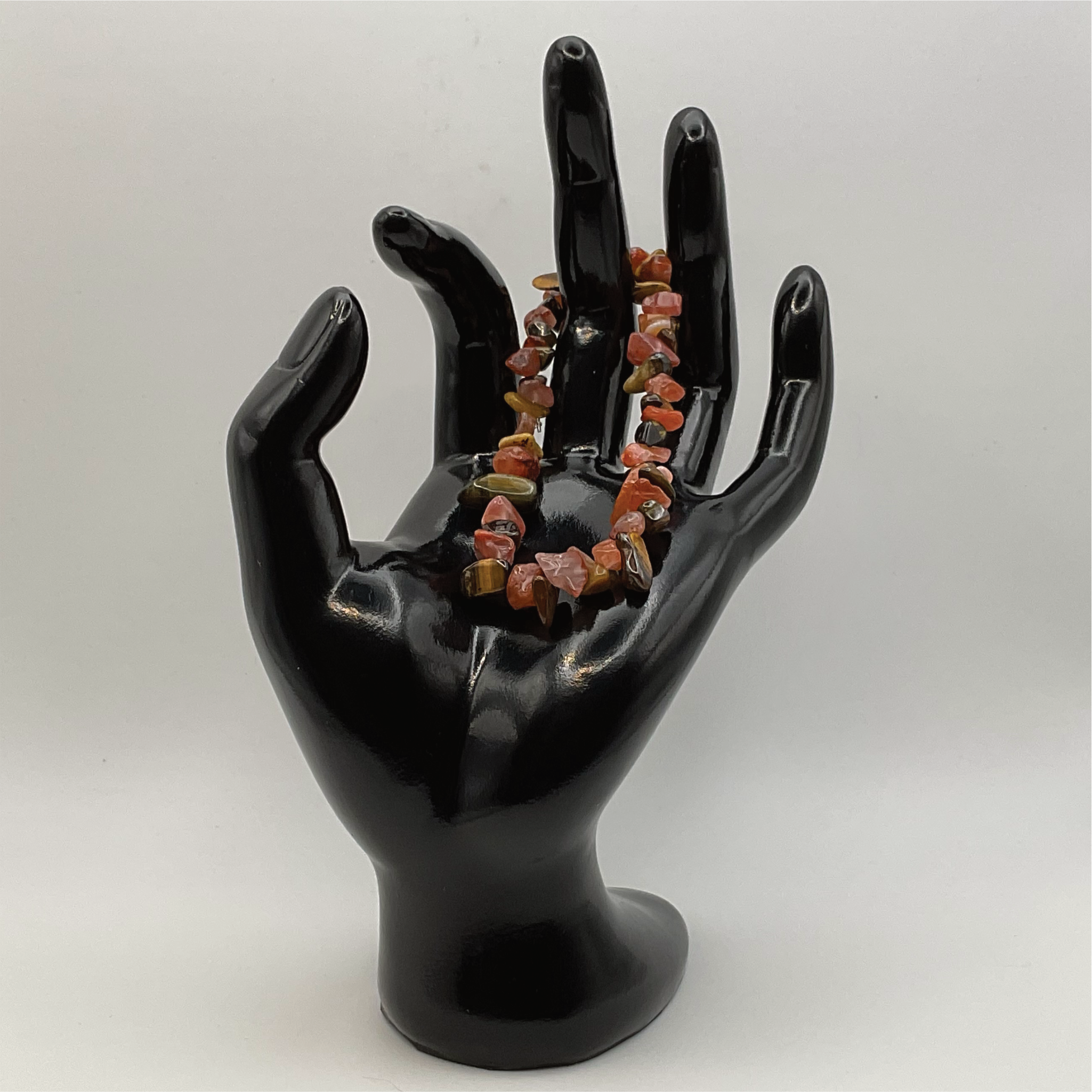 Chipped Tiger's Eye Carnelian Agate Bracelet