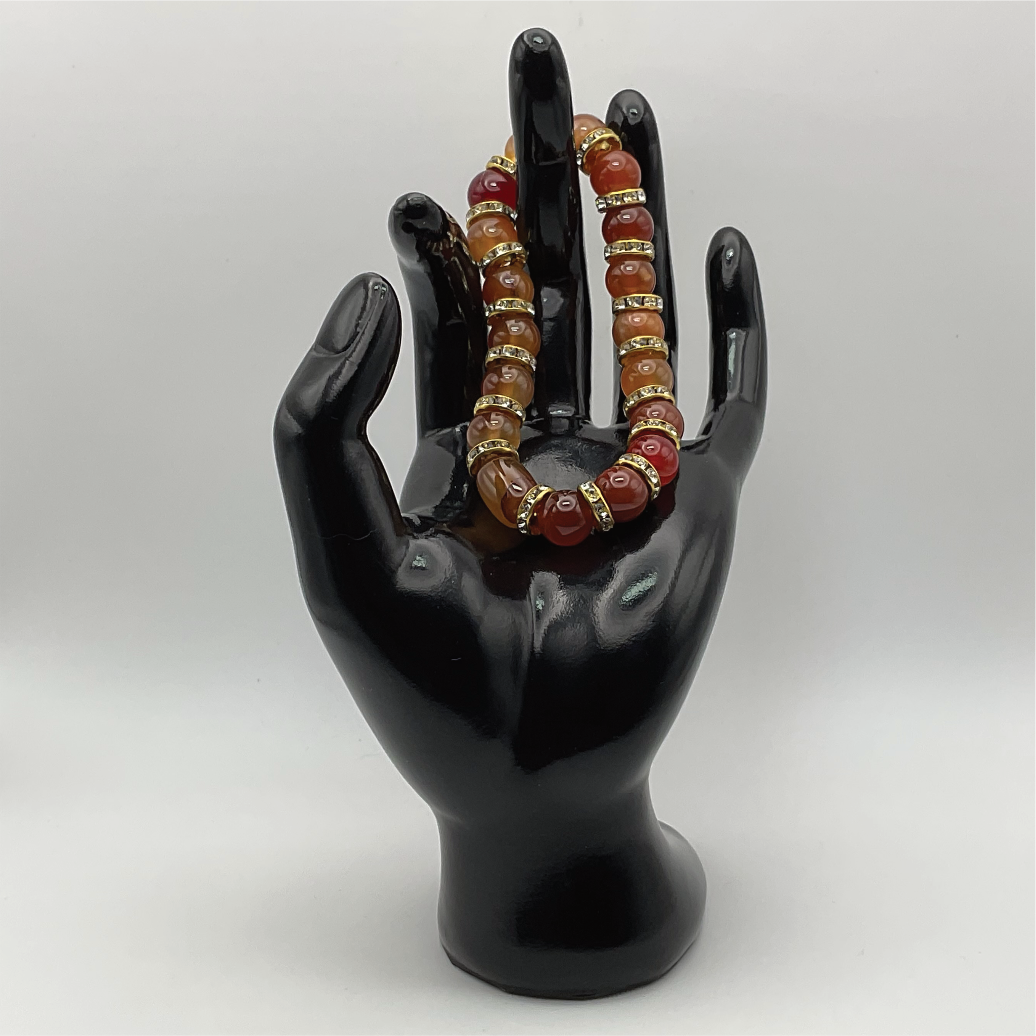 Carnelian Bracelet with Gold Spacers