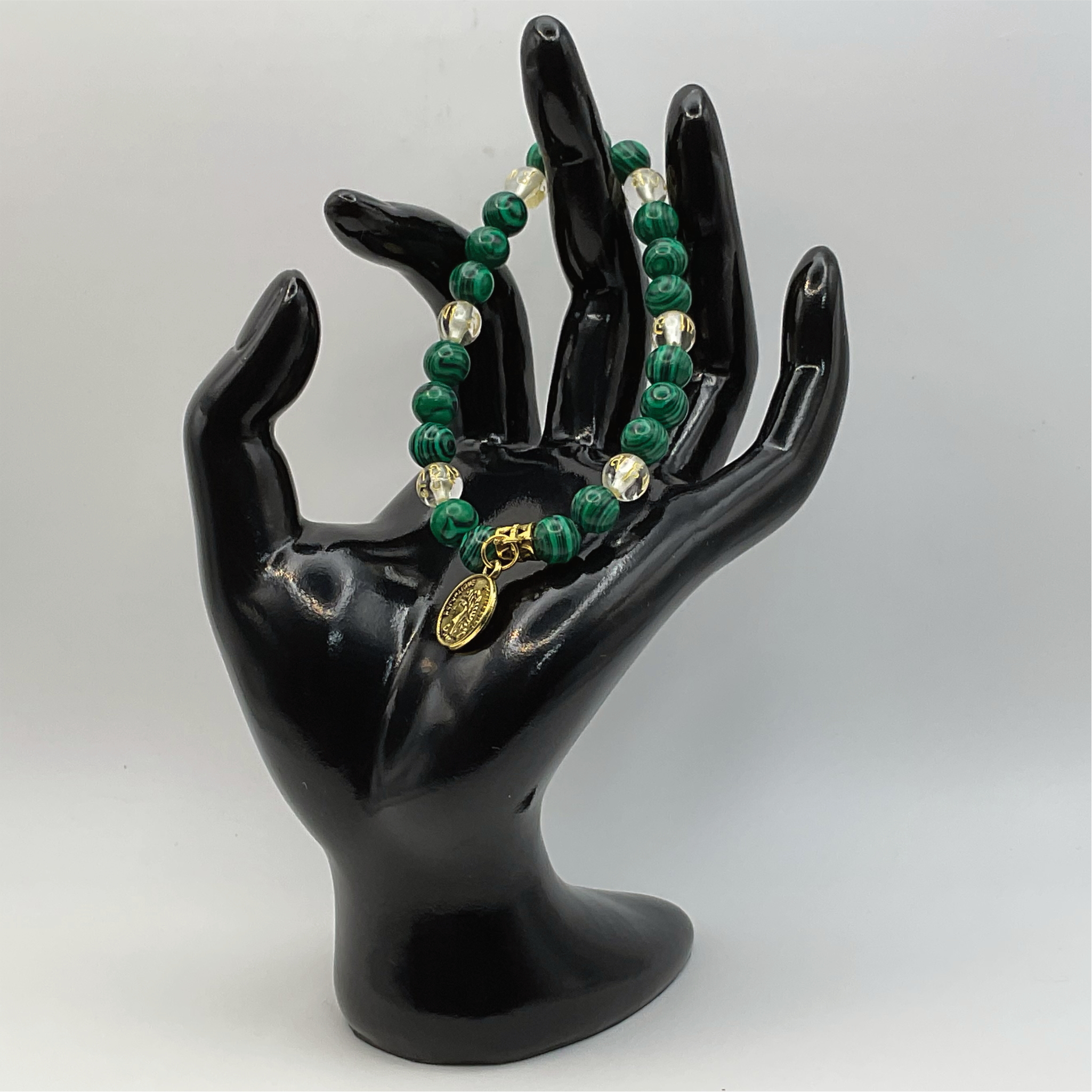 Pulsera amuleto Pixiu de malaquita