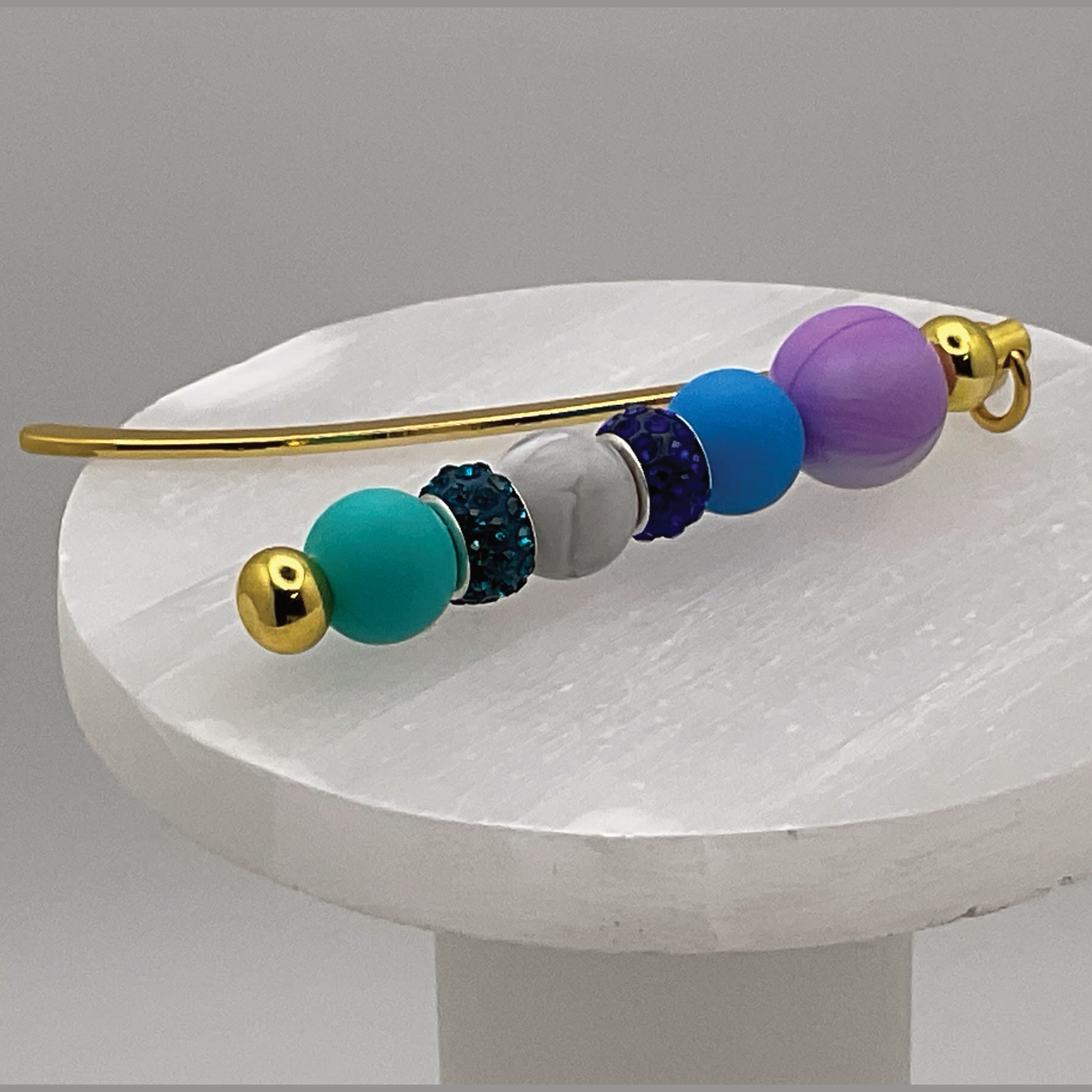 Purple Grey Swirl Bookmark